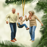 Photo personnalisée Il n’y a pas de place comme la maison pour les vacances - Ornement personnalisé - Cadeau de Noël pour les membres de la famille